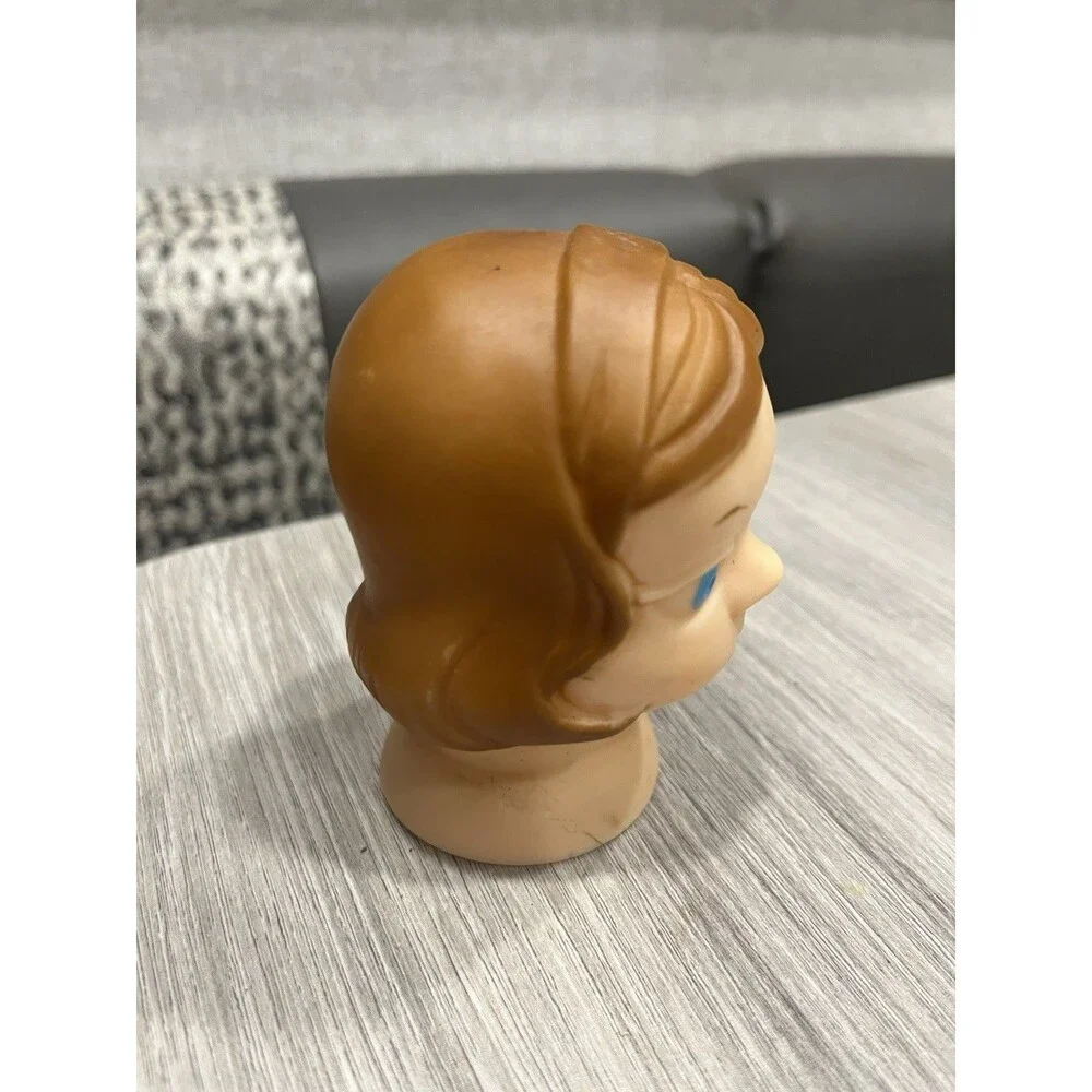 Vintage 1964 Vinyl Doll Head - Make Your Own Doll - Quirky Teen - 2.5 Inch